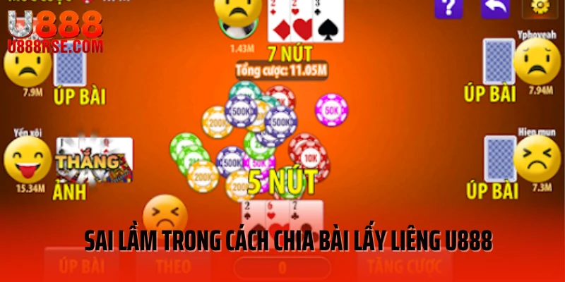 Sai lầm trong cách chia bài lấy liêng U888 Sai lầm trong cách chia bài lấy liêng U888